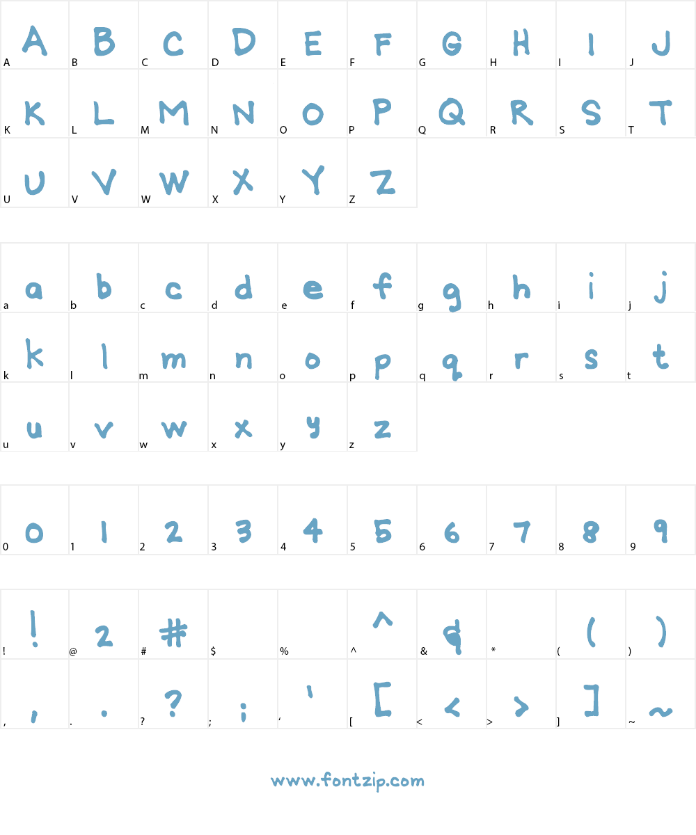 MTF Gridie Font Character